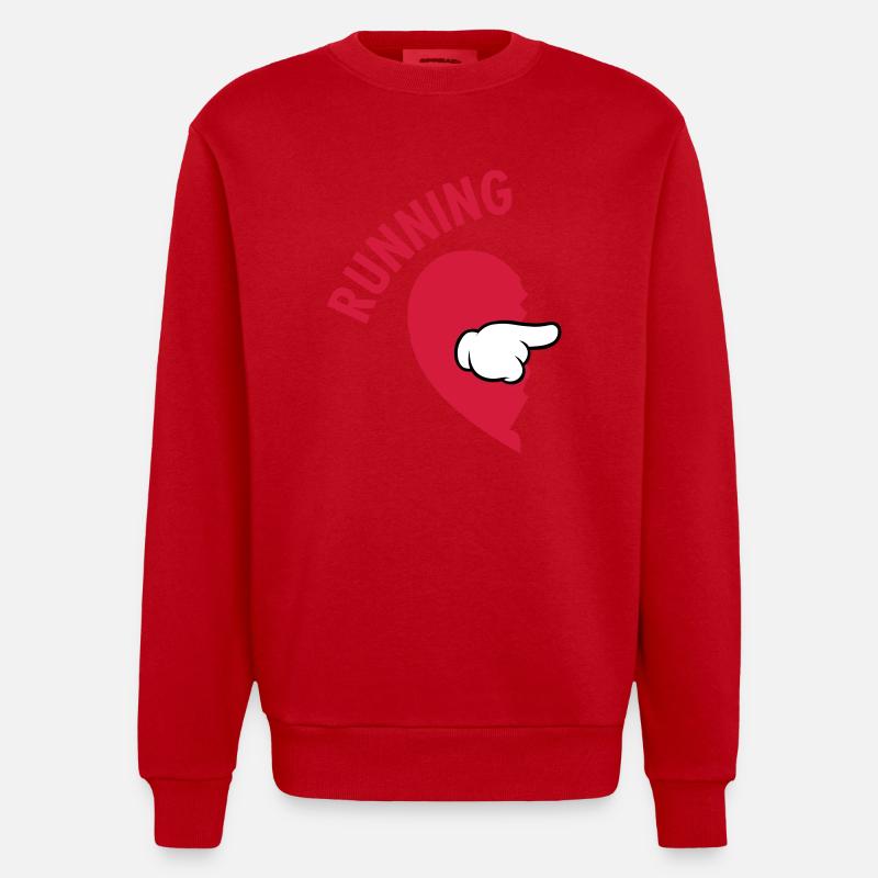 Running Partner (Part 1) - Heavyweight Oversized Organic Crew Neck Made in EU - Rot