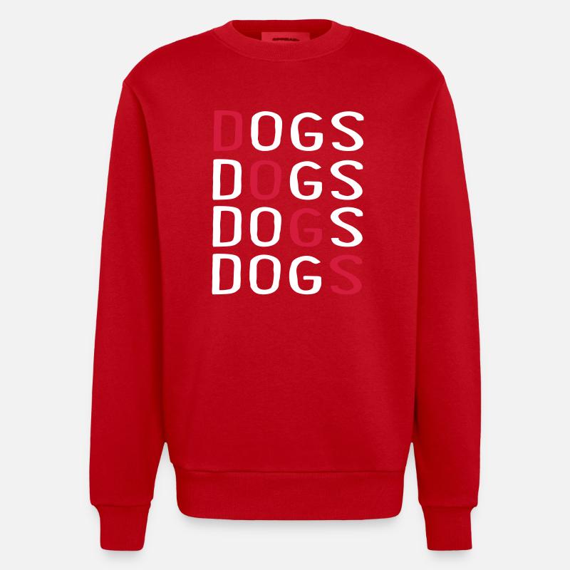 Chien - Sweat bio épais oversize fabriqué en UE - rouge