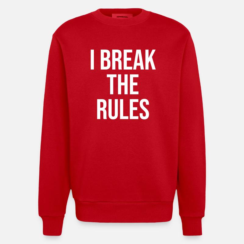I break the rules - Sweat bio épais oversize fabriqué en UE - rouge