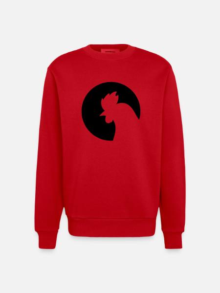 chicken - Heavyweight Oversized Organic Crew Neck Made in EU - red