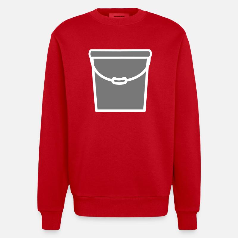 Kuebel Eimer - Heavyweight Oversized Organic Crew Neck Made in EU - Rot