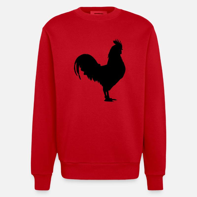 Hahn - Heavyweight Oversized Organic Crew Neck Made in EU - Rot