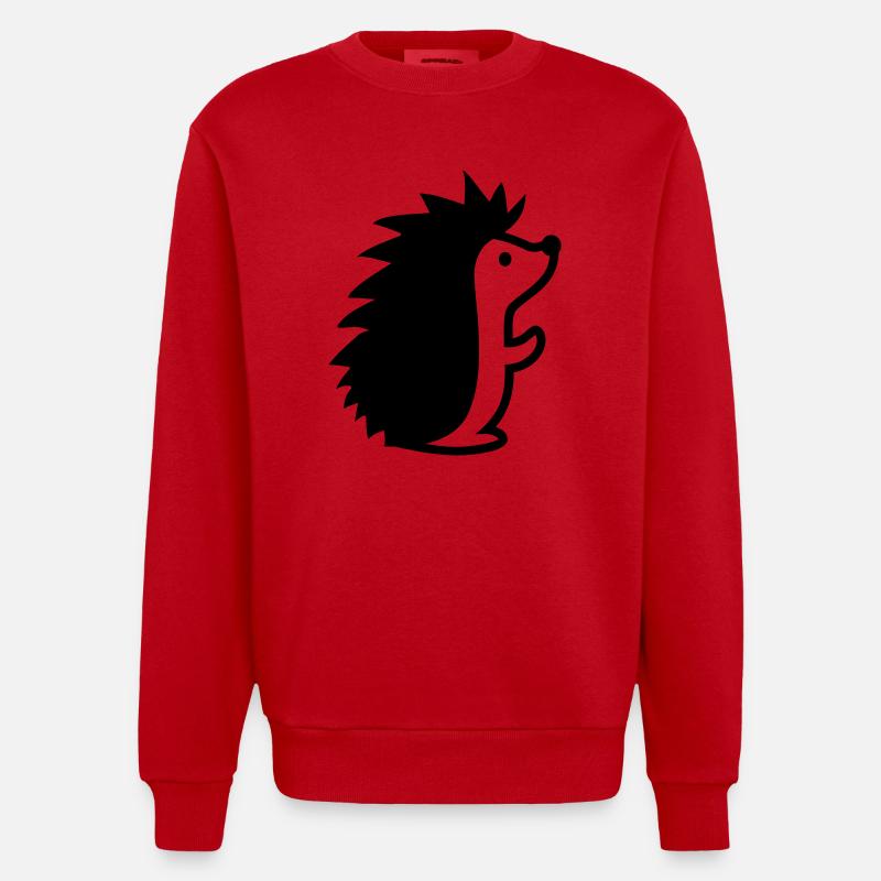 Hérisson - Sweat bio épais oversize fabriqué en UE - rouge