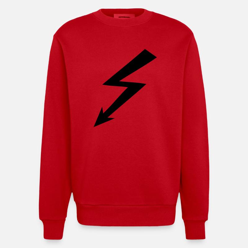 Blitz - Heavyweight Oversized Organic Crew Neck Made in EU - Rot