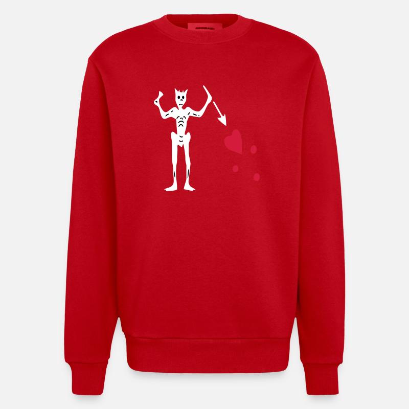 Blackbeard - Heavyweight Oversized Organic Crew Neck Made in EU - red