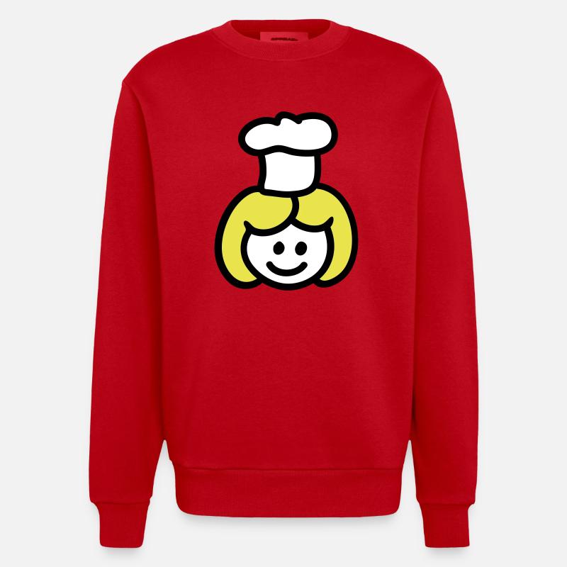 chef cuisinier 3 - Sweat bio épais oversize fabriqué en UE - rouge