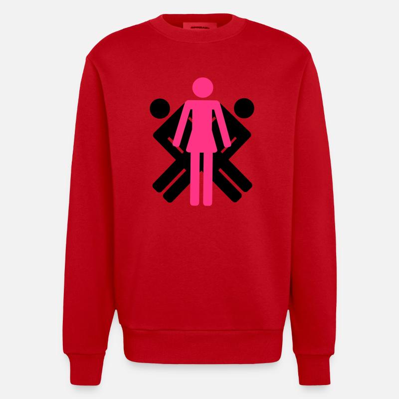 Intersection 2 +1 - Sweat bio épais oversize fabriqué en UE - rouge
