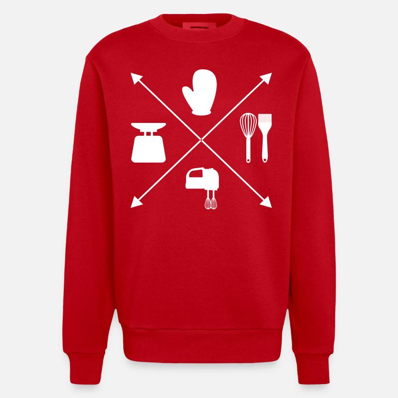 cuire - Sweat bio épais oversize fabriqué en UE - rouge