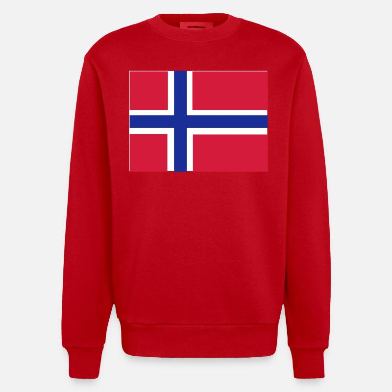 NORGE - Sweat bio épais oversize fabriqué en UE - rouge
