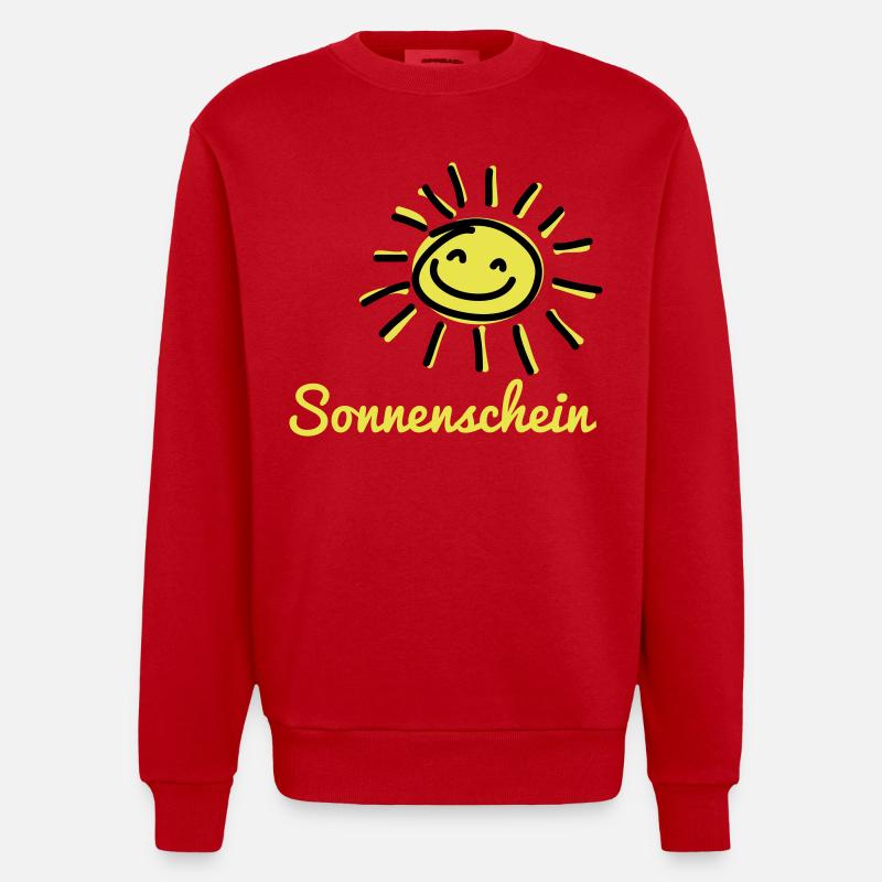 Sonnenschein - Heavyweight Oversized Organic Crew Neck Made in EU - Rot