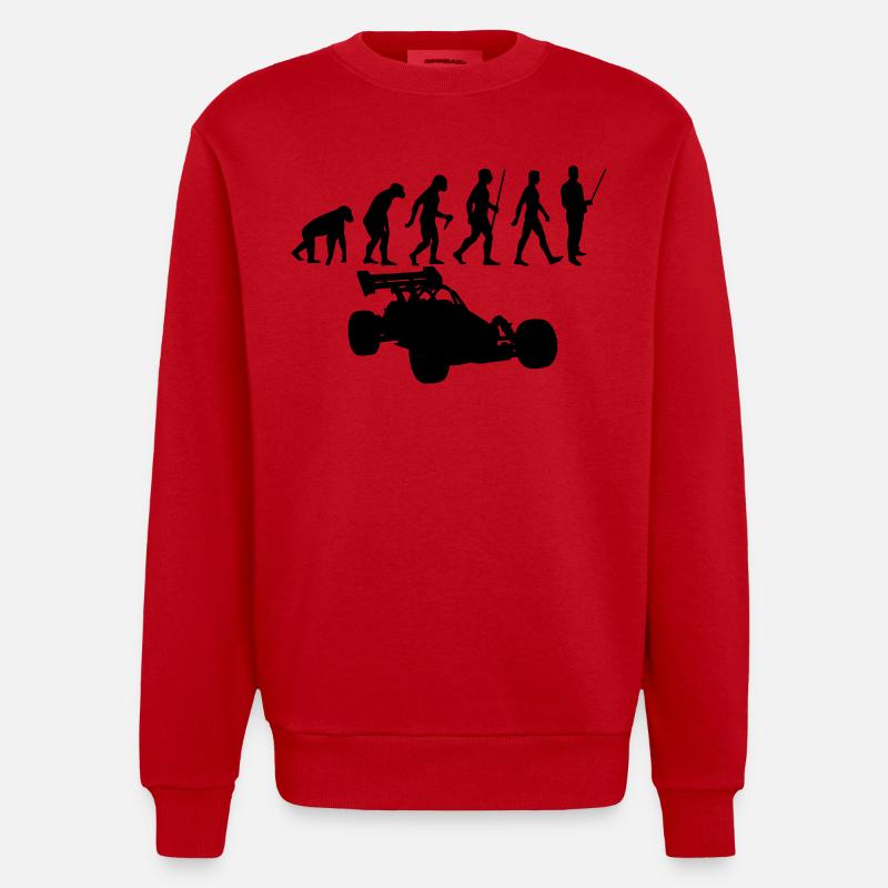 Evolution rc car - Heavyweight Oversized Organic Crew Neck Made in EU - Rot