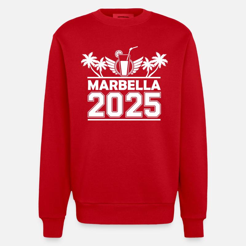 Marbella 2025 - Sweat bio épais oversize fabriqué en UE - rouge