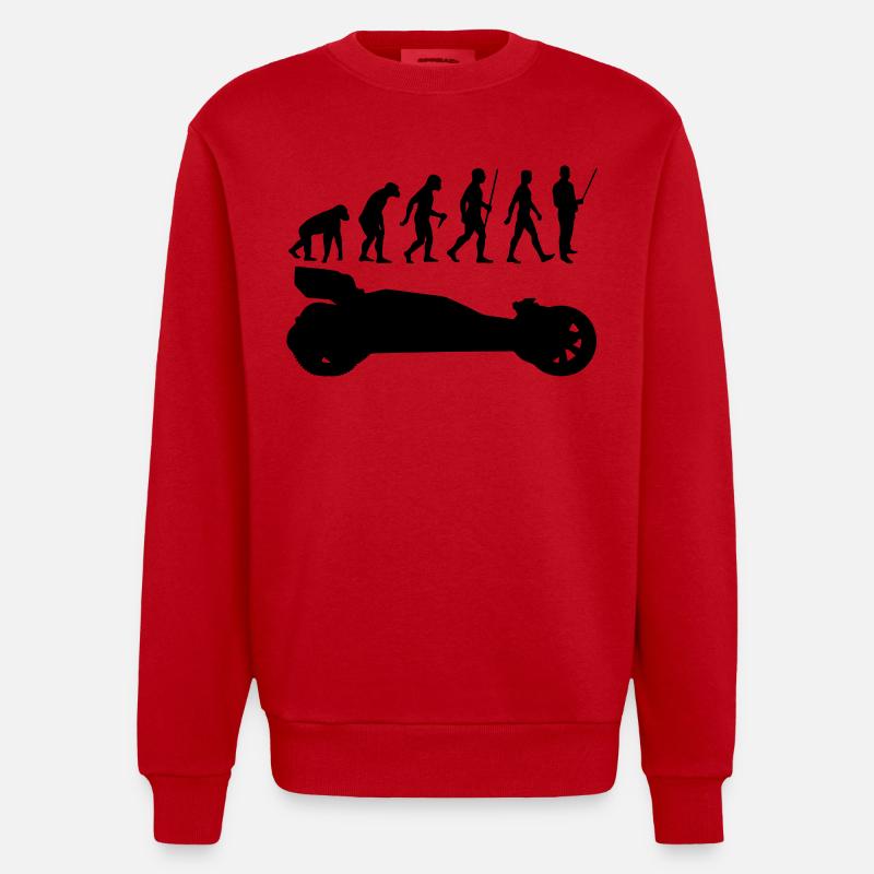 Evolution rc car - Heavyweight Oversized Organic Crew Neck Made in EU - Rot
