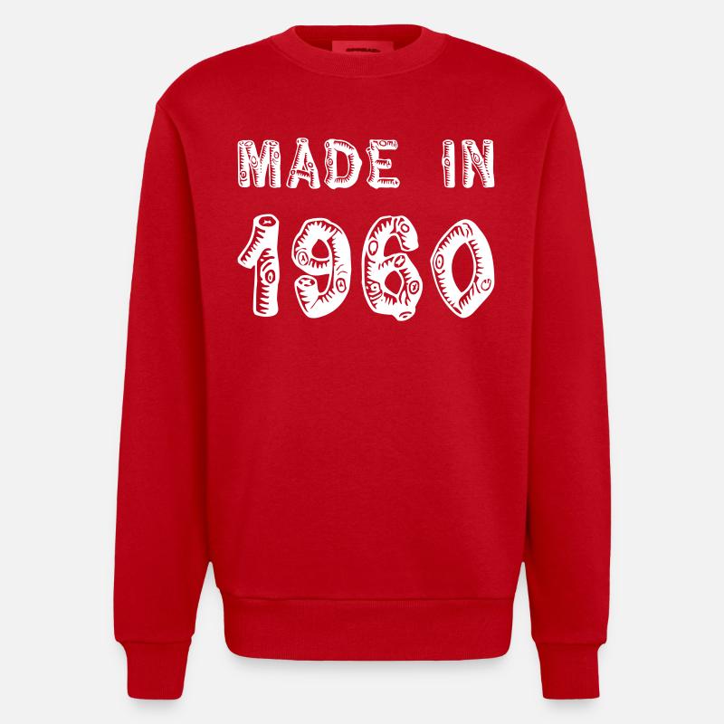 Fabriqué en 1960 - Sweat bio épais oversize fabriqué en UE - rouge