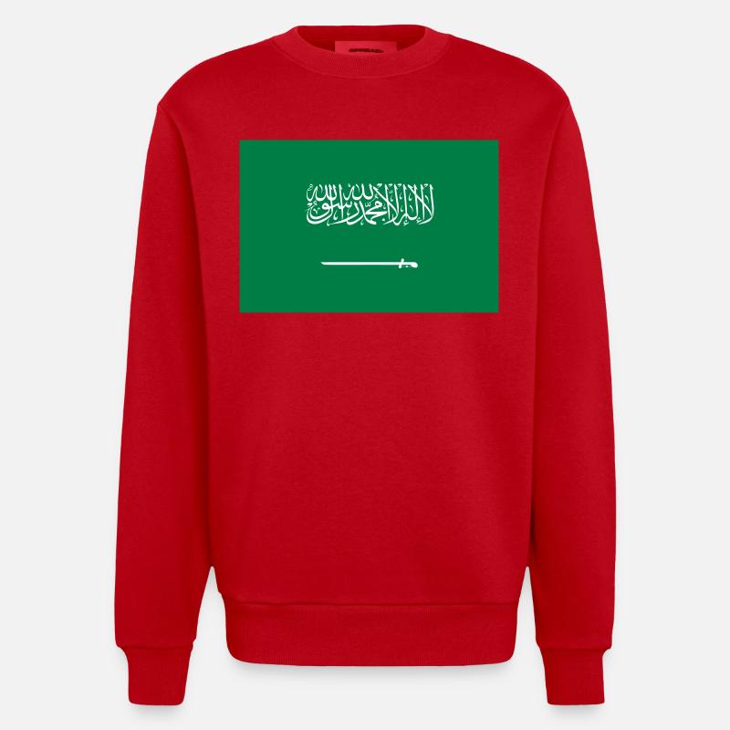 Saudi Arabia / Drapeau Arabie Saoudite - Sweat bio épais oversize fabriqué en UE - rouge