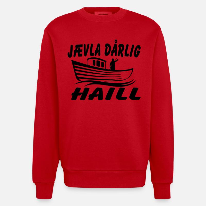 de grêle - Sweat bio épais oversize fabriqué en UE - rouge