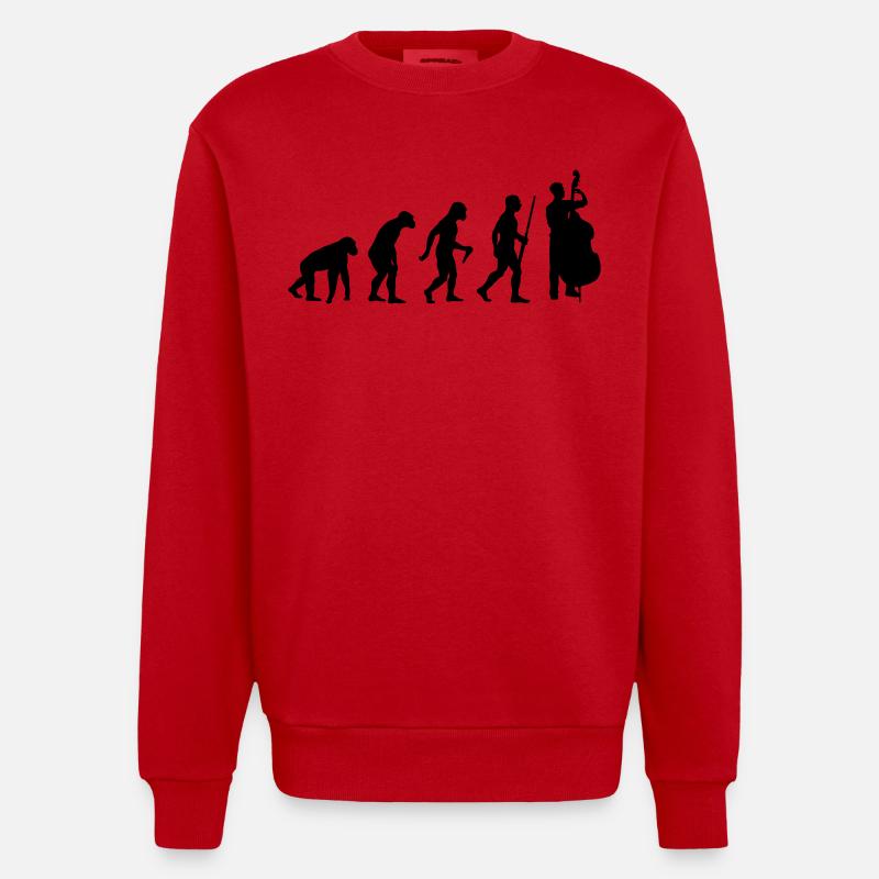 Contrabass Evolution - Heavyweight Oversized Organic Crew Neck Made in EU - Rot
