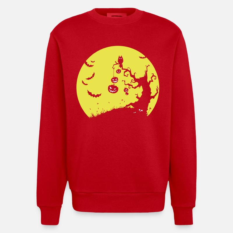 halloween - Sweat bio épais oversize fabriqué en UE - rouge