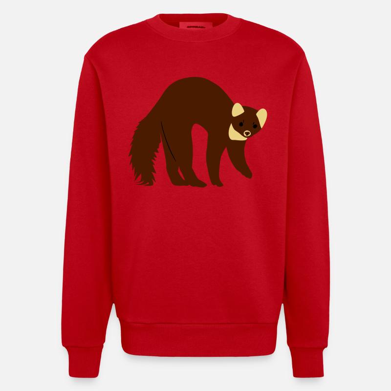 marder - Heavyweight Oversized Organic Crew Neck Made in EU - Rot