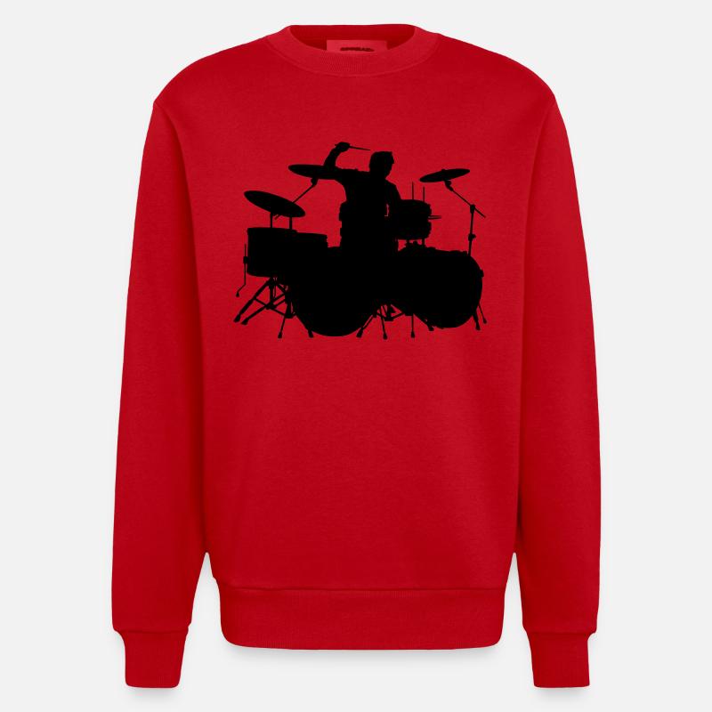 Drummer - Heavyweight Oversized Organic Crew Neck Made in EU - Rot