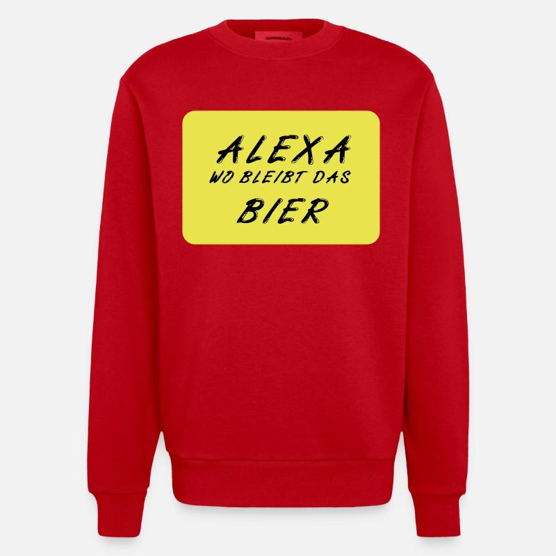 bière - Sweat bio épais oversize fabriqué en UE - rouge