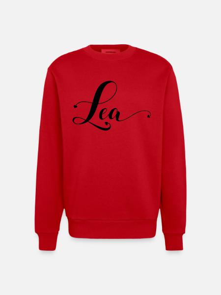 lea - Heavyweight Oversized Organic Crew Neck Made in EU - Rot