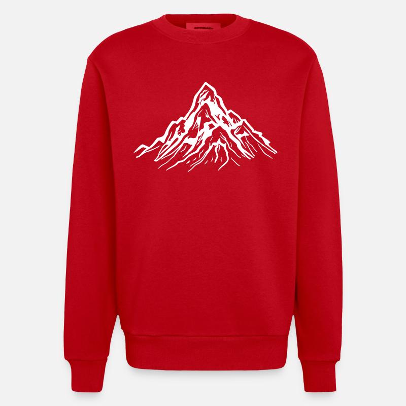 Monts de Berge - Sweat bio épais oversize fabriqué en UE - rouge