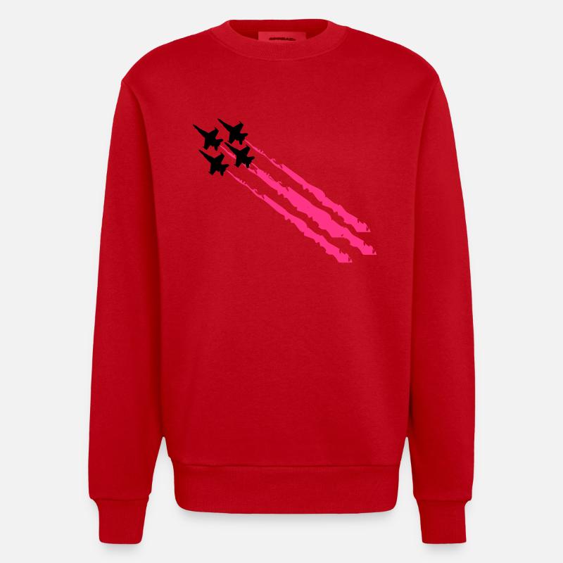 Tornados - Heavyweight Oversized Organic Crew Neck Made in EU - Rot