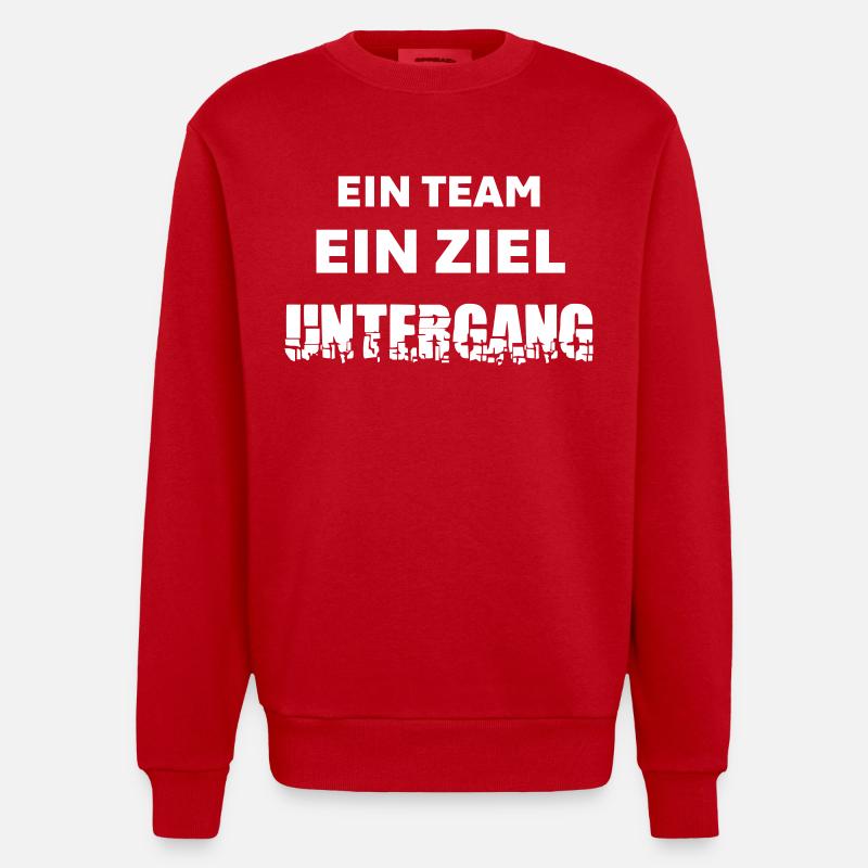 Ce sera notre chute - Sweat bio épais oversize fabriqué en UE - rouge