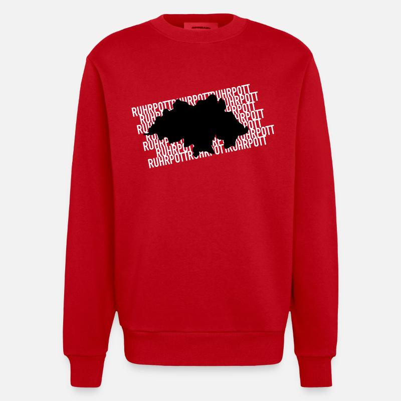 Das Ruhrgebiet - Heavyweight Oversized Organic Crew Neck Made in EU - Rot
