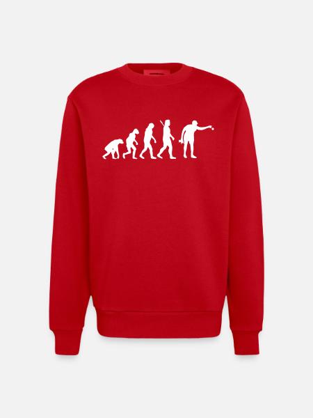Evolution Boule - Heavyweight Oversized Organic Crew Neck Made in EU - Rot