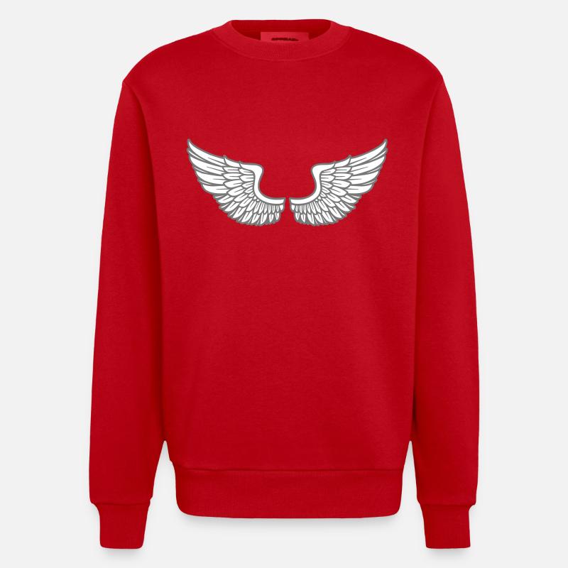 Anges - Sweat bio épais oversize fabriqué en UE - rouge