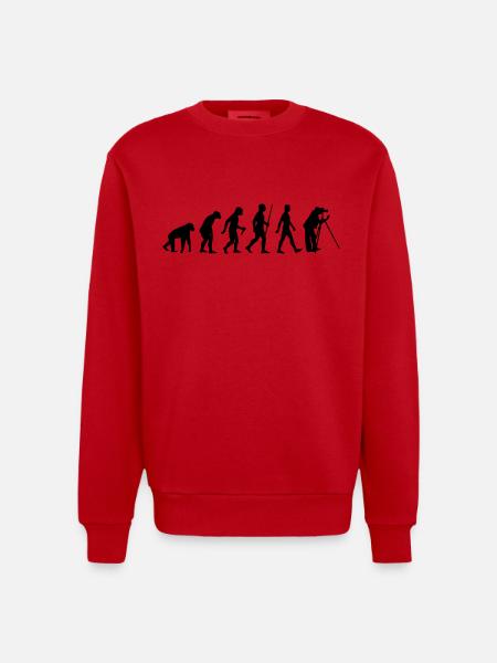 Evolution Fotograf - Heavyweight Oversized Organic Crew Neck Made in EU - Rot
