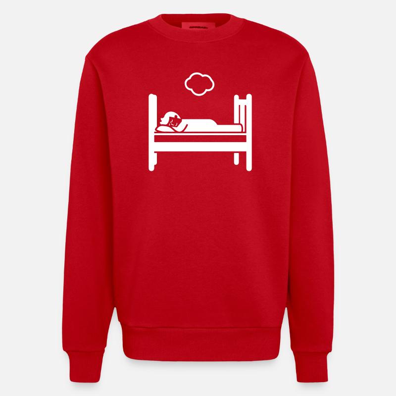 Lit de couchage - Sweat bio épais oversize fabriqué en UE - rouge
