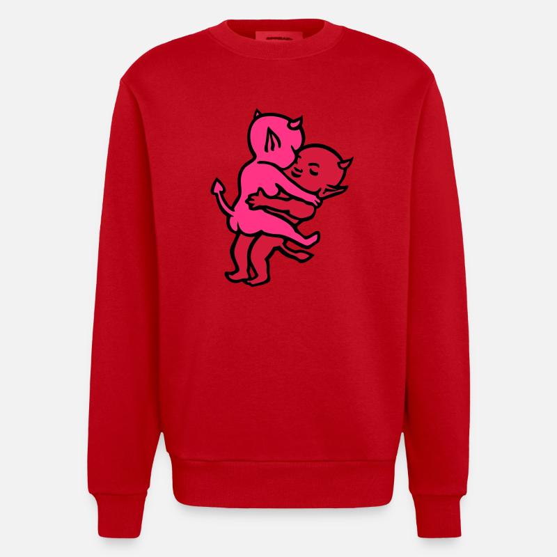 diable sexe ... de wicki_de - Sweat bio épais oversize fabriqué en UE - rouge