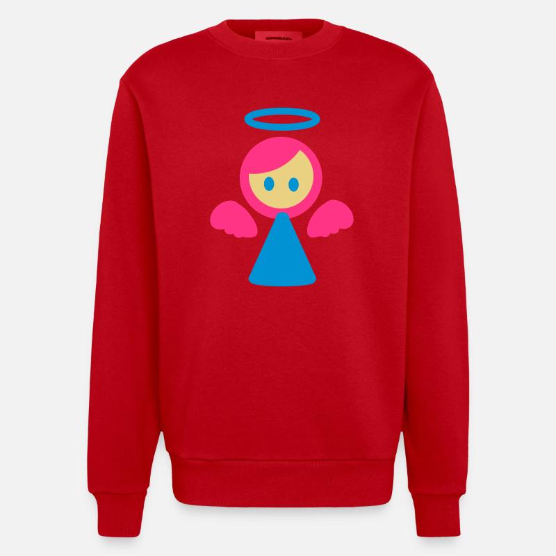 kleiner Engel 3 - Heavyweight Oversized Organic Crew Neck Made in EU - Rot