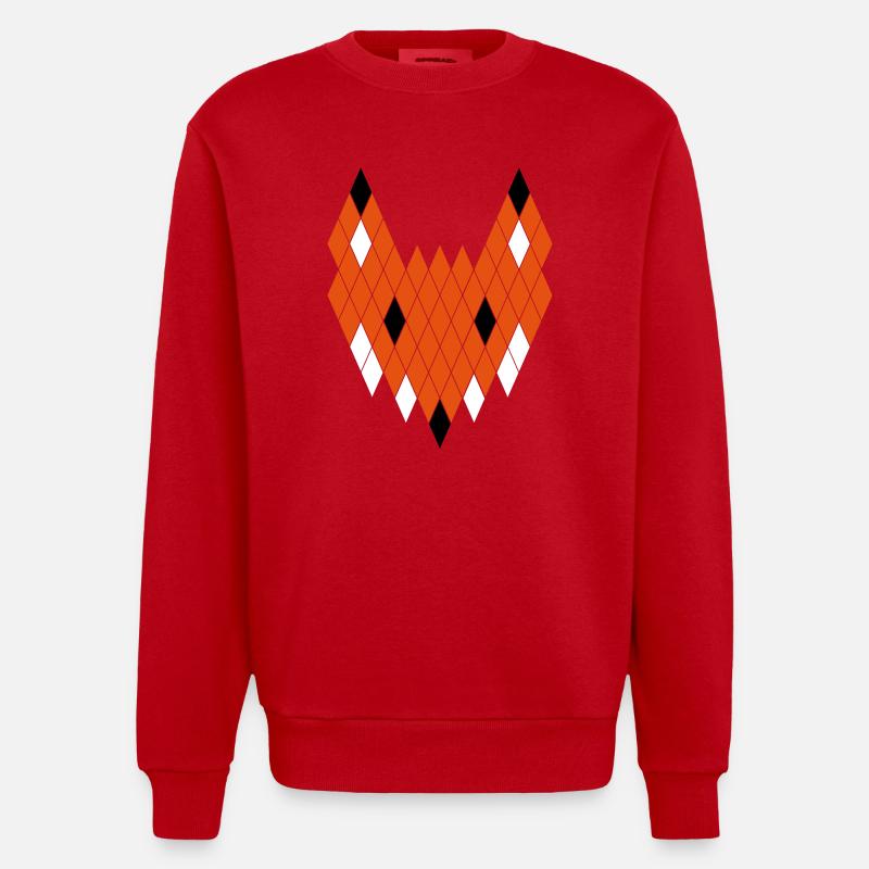 Renard - Sweat bio épais oversize fabriqué en UE - rouge