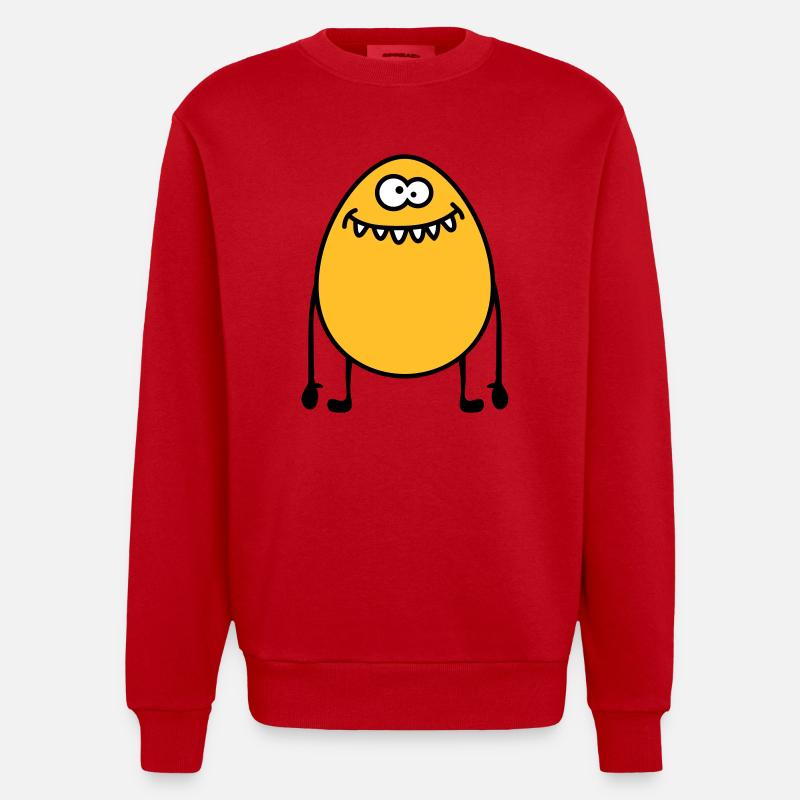 Egg Monster - Sweat bio épais oversize fabriqué en UE - rouge