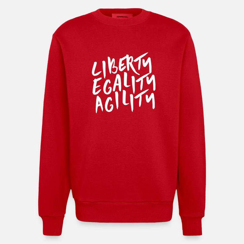 Liberty Egality Agility - Sweat bio épais oversize fabriqué en UE - rouge