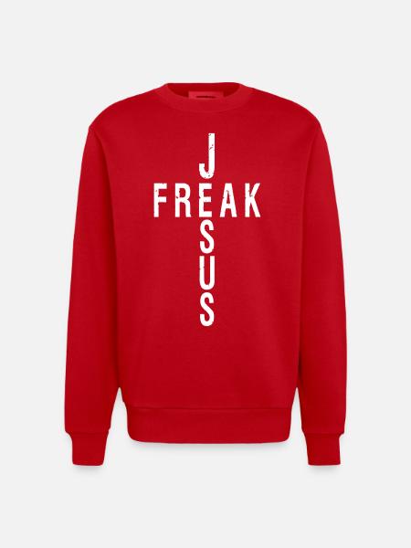 Jesus Freak - Heavyweight Oversized Organic Crew Neck Made in EU - Rot