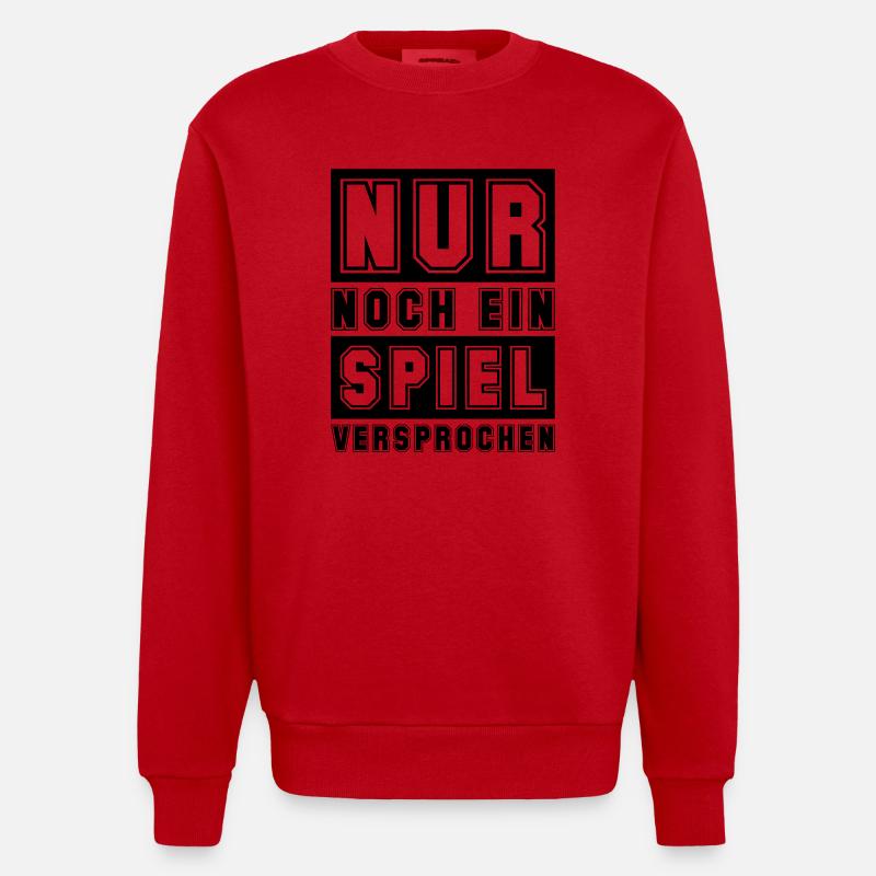 Nur noch ein Spiel - Heavyweight Oversized Organic Crew Neck Made in EU - Rot