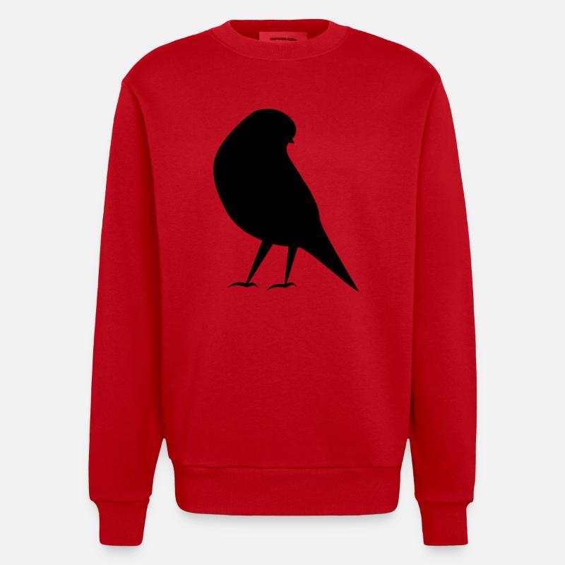 Vogel 3 - Heavyweight Oversized Organic Crew Neck Made in EU - Rot