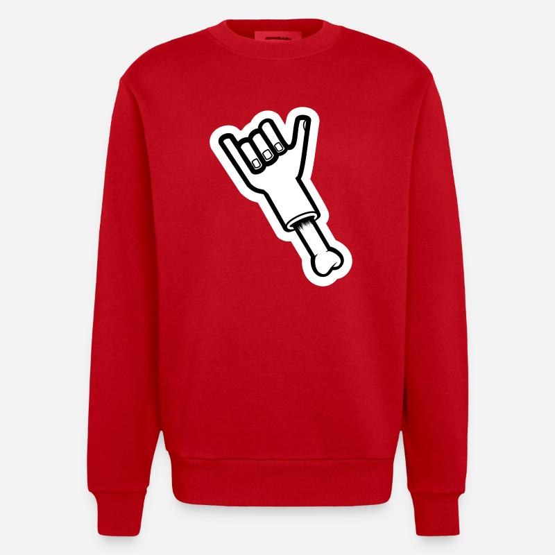 Bone - Heavyweight Oversized Organic Crew Neck Made in EU - Rot