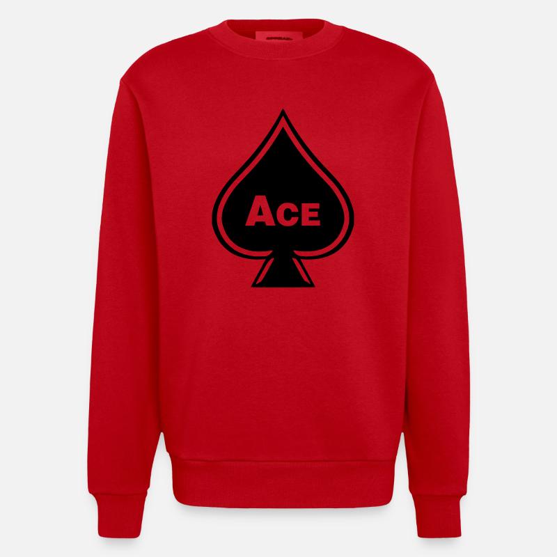 as - Sweat bio épais oversize fabriqué en UE - rouge