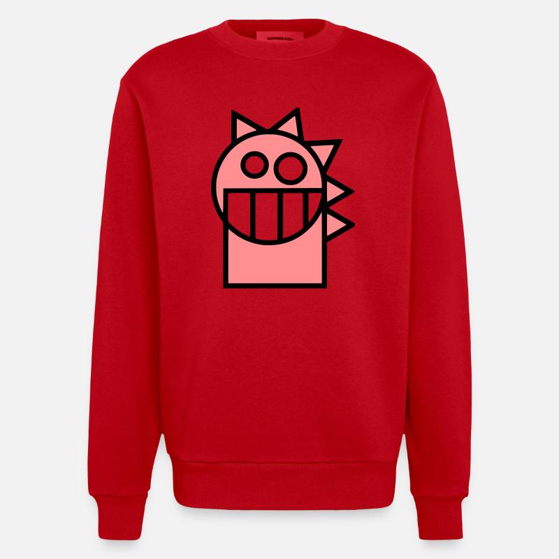 Drachen - Heavyweight Oversized Organic Crew Neck Made in EU - Rot