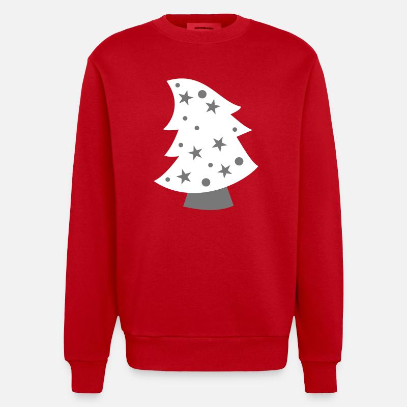 Weihnachtsbaum - Heavyweight Oversized Organic Crew Neck Made in EU - Rot
