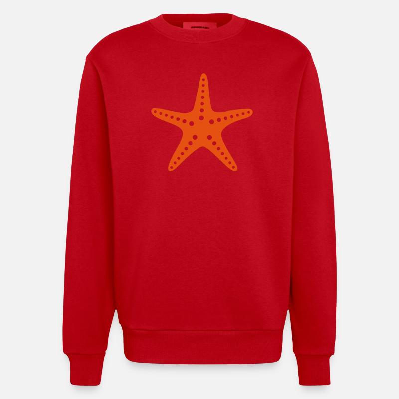 Seestern - Heavyweight Oversized Organic Crew Neck Made in EU - Rot