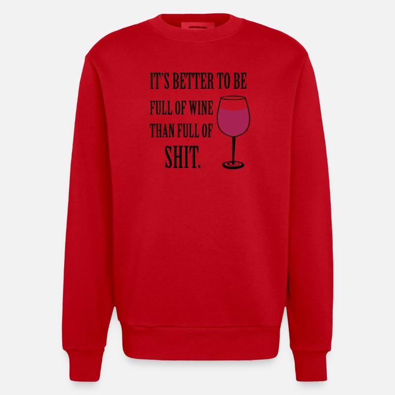 Wine - Sweat bio épais oversize fabriqué en UE - rouge