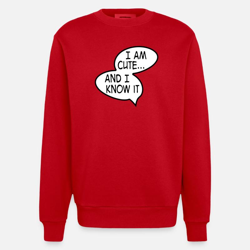 mignon - Sweat bio épais oversize fabriqué en UE - rouge