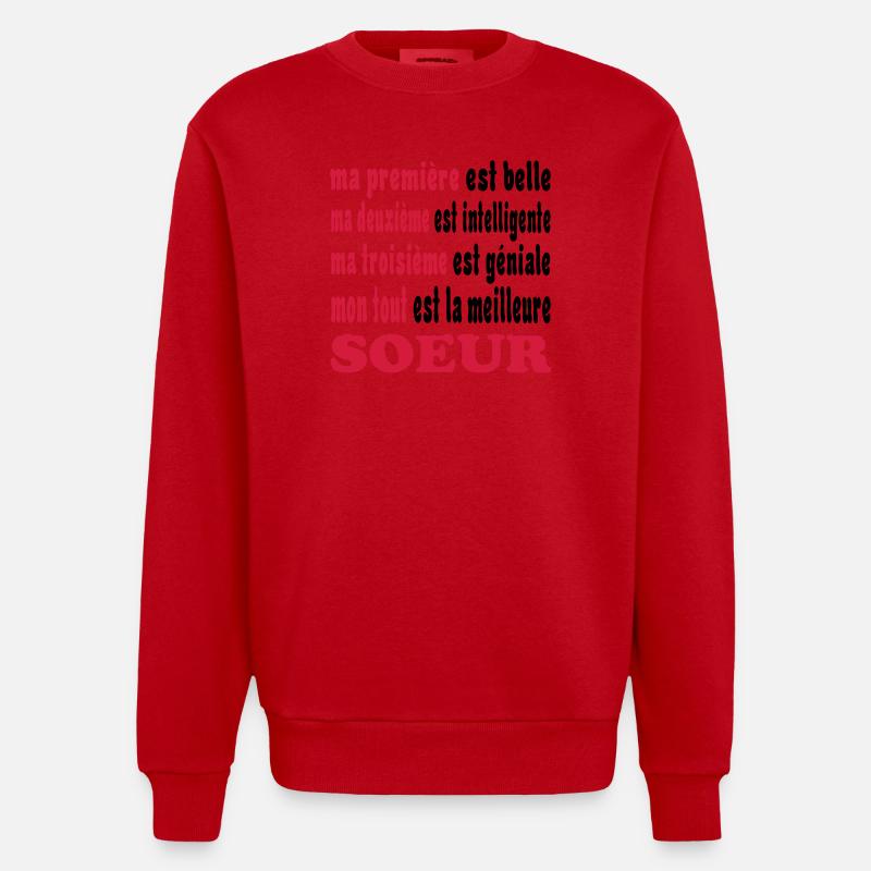 SCHWESTER - Heavyweight Oversized Organic Crew Neck Made in EU - Rot